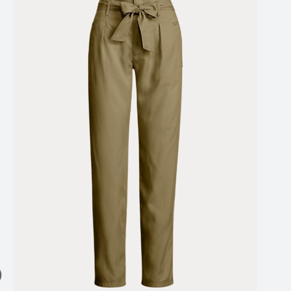 Polo Ralph Lauren belted twill pants olive green size 4